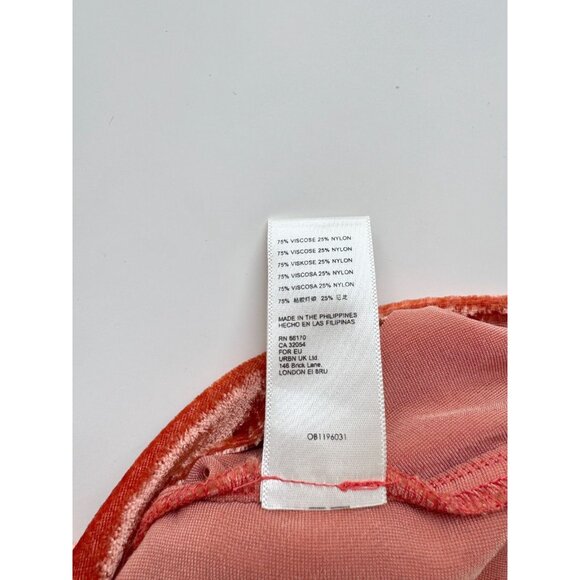 ANTHROPOLOGIE Kristianne Orange Velvet High Neck Ruffle Trim Blouse, Size XS - Picture 12 of 13